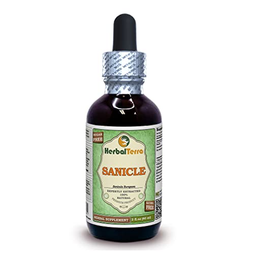 Herbal Terra Sanicle Sanicula Europaea Glycerite, Dried Herb Alcohol-Free Liquid Extract 2 oz