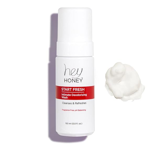 Hey Honey Skin Care Feminine Wash pH Balanced Odor Control Fragrance Free 5 Oz