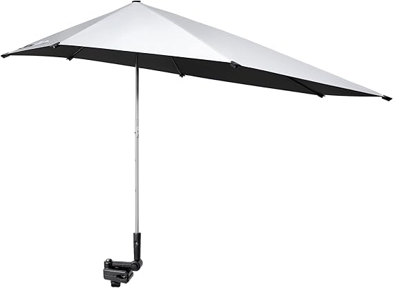 G4Free UPF 50+ Height Adjustable Beach Chair Umbrella with Universal Clamp