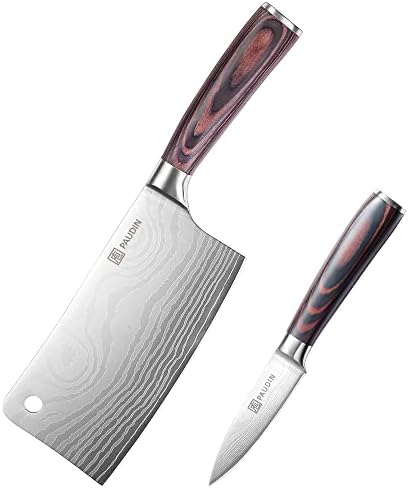 PAUDIN Cleaver Knife + Paring Knife