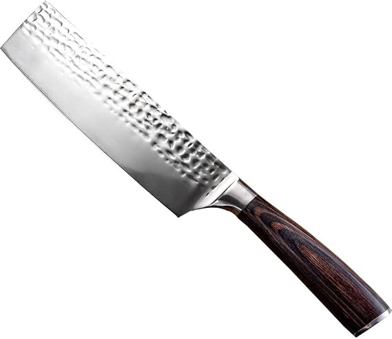 Meat Cleaver, 6.5 INCH Forged Kitchen Knife Stainless Steel Japanese Chef Knife Meat Chopping Knife Fruit Vegetables Slicing Knife Nakiri Cleaver Knife (Kitchen Knife Size : 6.5 inch)