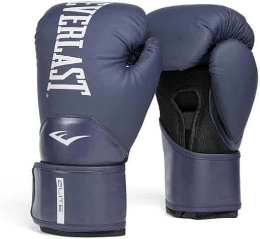 Everlast Elite 2 Boxing Gloves | Women, Men, Heavy Bag | Navy | 14oz