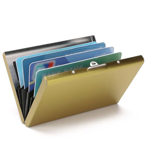 Stainless Steel Credit Card Wallet RFID Blocking Metal Case Pocket Business Card Holder for Women and Men