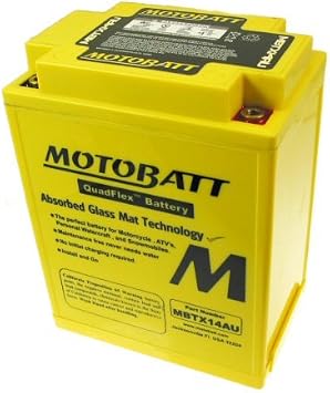 MotoBatt Quadflex Battery 12v 14ah