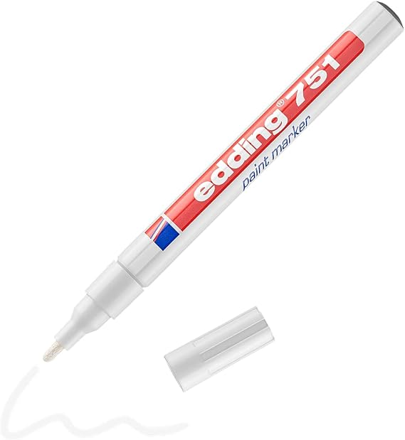 EDDING Marker 751 Paint Line Width: 1-2 mm White