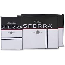 Sferra Grande Hotel Sheet Set - Full - White/Navy