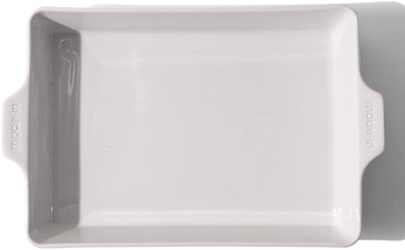 Made In Cookware - Rectangular Baking Dish - White - Hand Crafted Porcelain - Professional Bakeware - Made in France