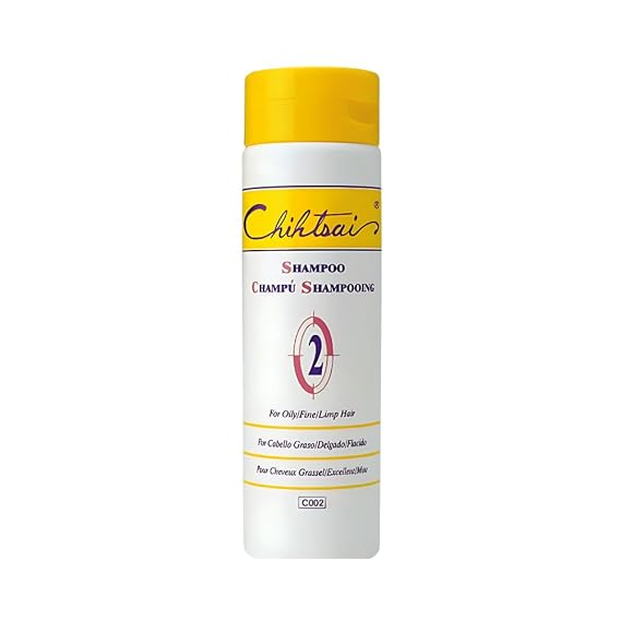 Chihtsai No.2 Shampoo for Oily/Fine/Limp Hair (8.3oz/250ml) - Remove excess sebum & impurities, Balance oil secretion, Adds volume without weight