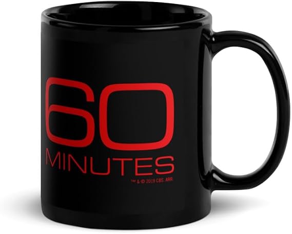 CBS News 60 Minutes Black Mug - 11oz. - Officially Licensed