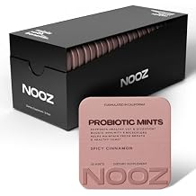 NOOZ Probiotic Mints 12-Pack - Gut & Oral Health Support - Spicy Cinnamon | Boosts Immunity & Digestion, Freshens Breath - Sugar-Free, No Aspartame - Bulk Wellness for Daily Health, 300 Mints