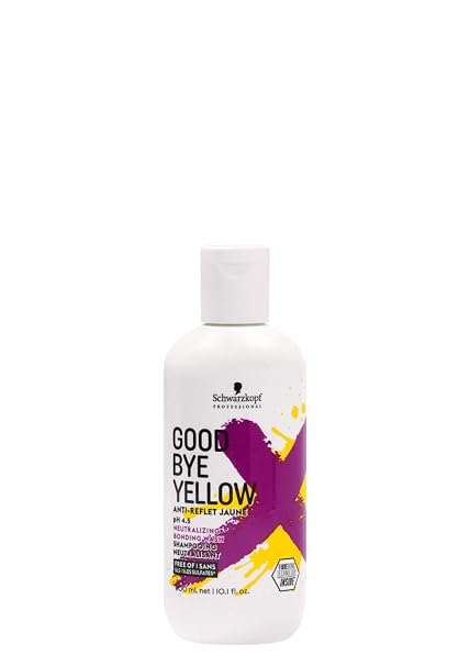 GOODBYE YELLOW Purple Shampoo Neutralizing Wash 10.1 Fl Oz | Anti-Yellow Vegan Shampoo for Blonde & Gray Hair | pH Balanced | Professional Salon Formula