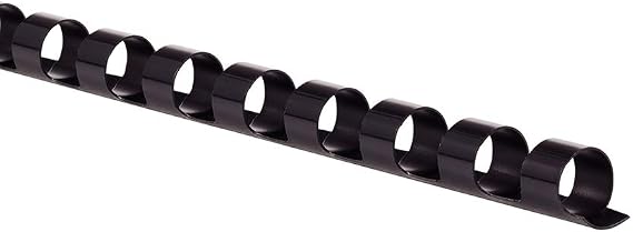 GBC Binding Spines/Spirals/Coils, 5/16" Diameter, 40 Sheet Capacity, CombBind, Black, 100 Pack (4000032)
