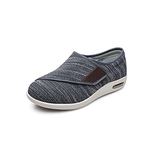 Diabetic Shoes for Women Width X-Wide Shoe for Elderly Women Wide Shoes for Women Walking Shoes Adjustable Closure Breathable Lightweight Non Slip for Swollen Feet Edema Dark Grey 6.5