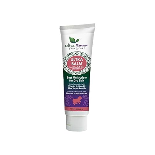 Daily Moisturizer For Dry Itchy Skin, Psoriasis & Eczema Relief That Contains Lanolin, Vitamins A, D & E, Aloe Vera, To Moisturize Face, Body, Dry Hands & Cracked Heels by Ultra Balm Unscented