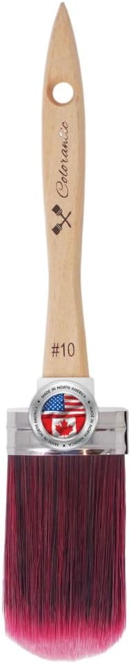 Colorantic | Oval Chalk Paint Brush for Milk Paint | Round Paint Brushes Furniture Painting | Best Soft DIY Chalky Blending Brush DIY - 2 Inch (no10)