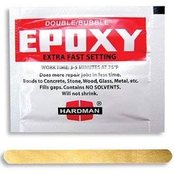 Hardman Double Bubble Red 04001 Extra Fast Setting Epoxy (3-5 Minute) - 100 Pack