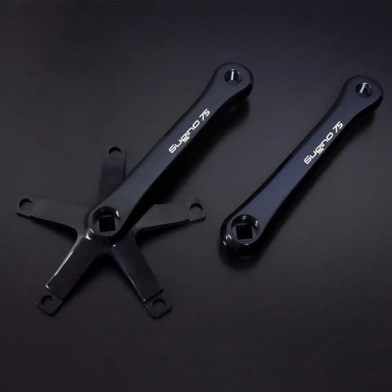 スギノエンジニアリング 自転車 SUPER SG75 144 クランク 4-TAPERSG75 P.C.D.：144mm BLACK チェーンリング別売