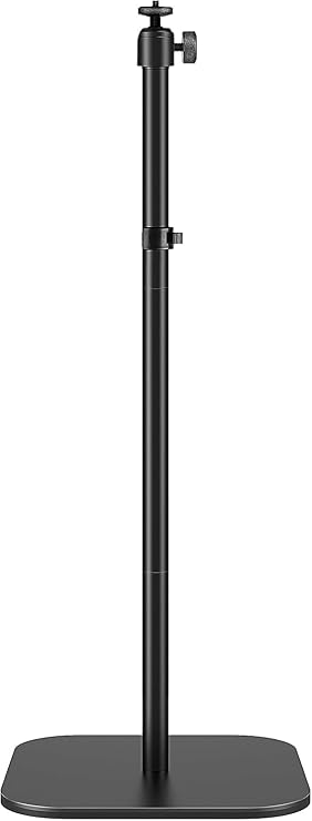 Aurzen Projector Stand, Telescopic, 17.3 - 43.3 inches 43.9 - 109.9 cm, Height Adjustment Function, Load Capacity 11.0 lbs 5 kg, Angle Adjustment, Solid Stability, 360 Degree Rotation, Black