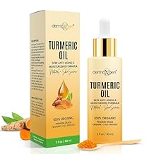 Organic Turmeric Oil for Skin Lightening Turmeric Face Oil for Dark Spots, Anti-Aging & Hydrating Dry Skin Glow Moisturizer for Face, Neck & Eyes (2 FL OZ / 60 ML)