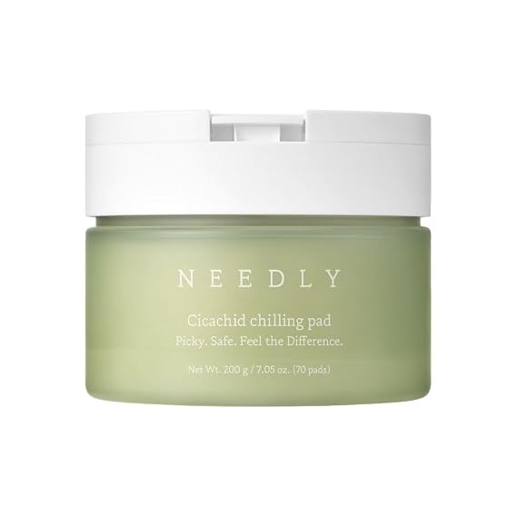 NEEDLY | Cicachid Chilling Toner Pad | cooling & soothing pad | vegan certified cotton pad |