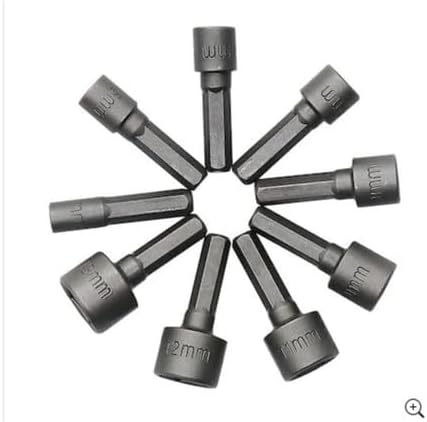 9 Parça Manyetik Somun Adaptör Seti, Elektrikli Matkap için Lokma Ucu, 5 mm-13 mm Arası Metal ve Ahşap İşleri, Otomotiv Bakımı