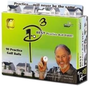 almostGOLF Practice Golf Balls 10 Pack Yellow