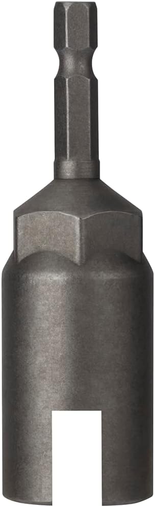 PAGOW Upgraded Large Slotted Hurricane Wingnut Driver - Wing Nut Drill Bit Socket Tool, 1/4" Hex Shank for Panel Wing Nuts, Screws Eye C Hook & Q-Hanger, Steel (1 Pack Large Wingnut Driver)