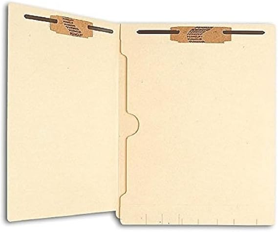 Full Pocket Manila File Folder - 2 Fastener End Tab Document Folder - Premium Material - Position Legal Document Organizer Designed - (50 Folders)