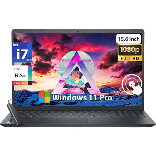 Dell 2025 Inspiron 15 3530 Laptop, Windows 11 Pro, 15.6 FHD Touchscreen Business Laptop, Intel i7-1355U Up to 5.0 GHz CPU, 64GB RAM, 2TB SSD, 1TB HDD, Wi-Fi 6, Microsoft Office Lifetime License