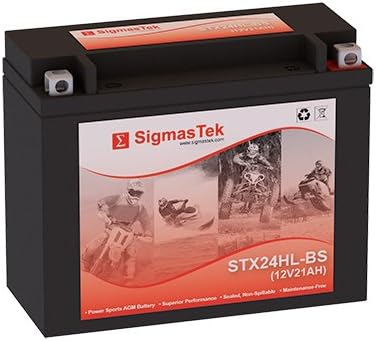 SigmasTek STX24HL-BS Motorcycle Battery