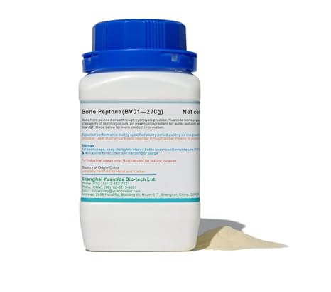 Yuantide Bone Bacteriological Peptone (BV01), Net Content 270g (9.5oz) for Liquid Culture Mycology Essentials