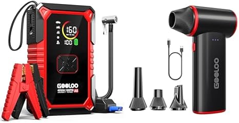 GOOLOO A5 Jump Starter with Air Compressor & F3 Electric Air Duster