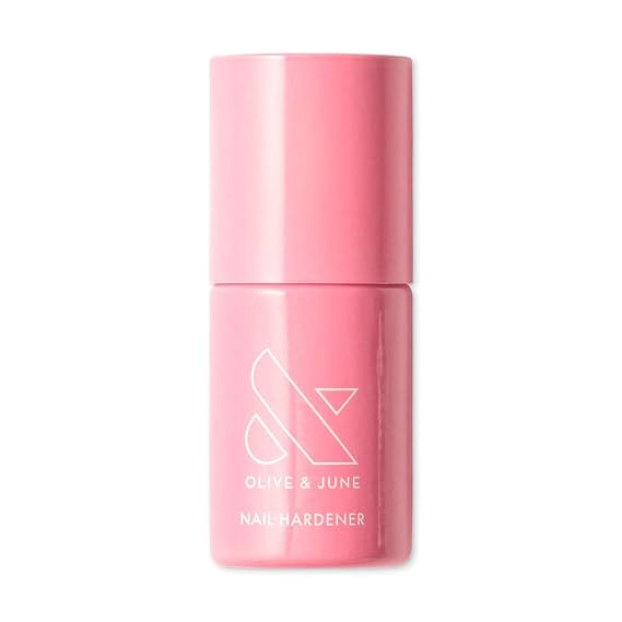 Olive & June Nail Hardener | Strengthens & Protects Nails with Bamboo Extract | Shiny Layer of Protection | Wear Alone or Under Polish | Vegan & Cruelty-Free | Wide Fan Brush for Easy Use