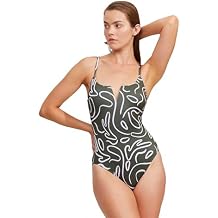 Gottex Luma Artsy Chic V Wire One Piece Women's Swimsuit Removable Soft Cups, Adjustable Straps and Front & Back Lining