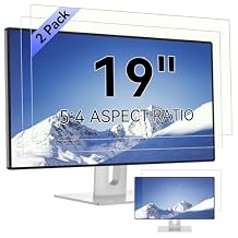 [2-Pack] 19 Inch Computer Blue Light Blocking Screen Protector for 5:4 Widescreen Monitor, Anti Glare Anti-UV Eye Protection Desktop PC LED Monitor Filter, Removable Anti-Scratch Screen Film 19in