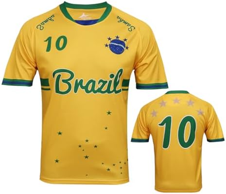 Soccer Jerseys for Men&Women S-2XL,#10 National Team Fan Soccer Practice Jerseys Football Shirt