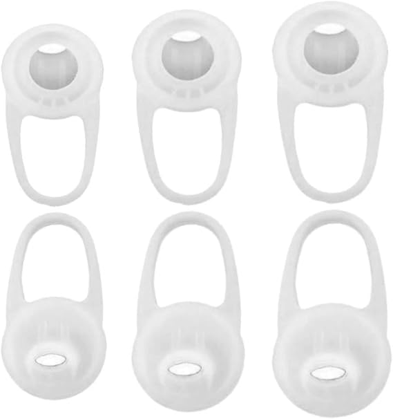 Soft Silicone Ear Gel Covers 3 Pairs Rubber Tips Arch Support Small/Medium/Large Bluetooth Earbud Earphone Accessories - Clear