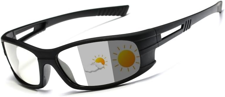Transition Sunglasses Photochromic Reading Glasses for Men with Wrap Around Readers Sport Magnifying Goggles N45
