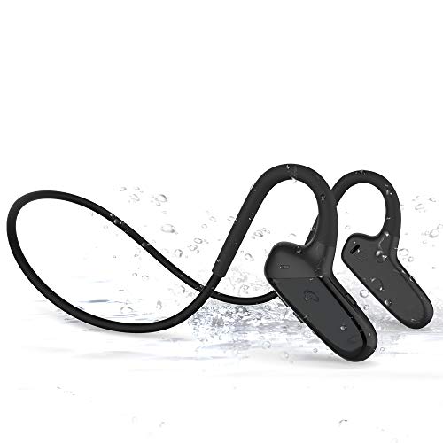 SLuB Bone Conduction Headphones,Bluetooth 5.0 Open-Ear Wireless Earphones,Waterproof and Sweatproof Sports Headset,High Sound Quality,Large Capacity BatteryBlack