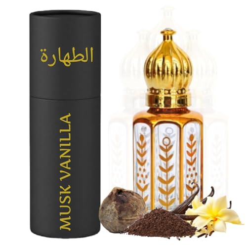 Equivalence of Vanilla Musk Al Tahara - Pure Perfume Oil,Long Lasting Attar Roll-On 10ml, Alcohol Free | Unisex Premium Musk Fragrance