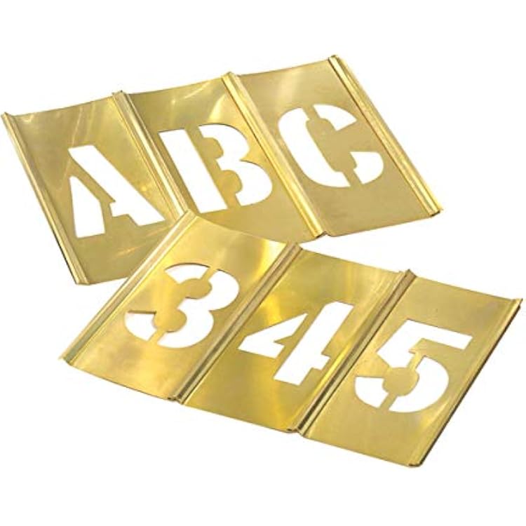 CH Hanson 10076 6 Brass Letters & Numbers Set 45 pc