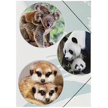 21718-15 Elasticated Folder A3 Polypropylene Cute 3 Flaps