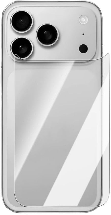 fonefunshop Back Protector Compatible With iPhone 17 Pro Rear Tempered Glass Protection