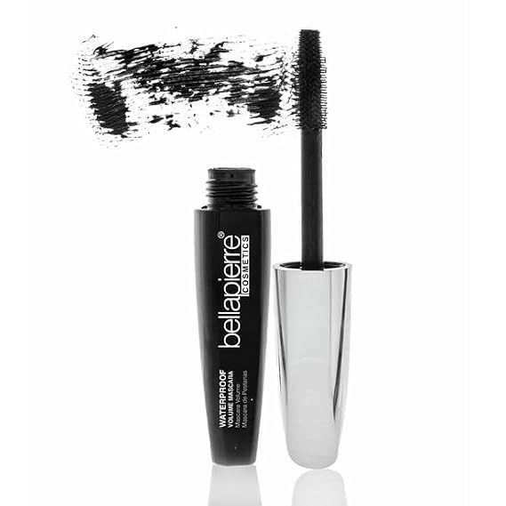 bellapierre Waterproof Volumizing Mascara Intense Black, Smudge-Proof, Long-Lasting Lash Definition