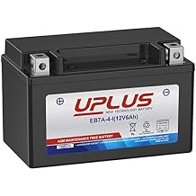 UPLUS YTX7A-BS Motorcycle Scooter Battery, EB7A-4-I Maintenance Free 12V 6Ah SLA Batteries ATV AGM Battery, Replacement for YTX7A-4, ETX7A-BS, LTX7A-BS,NTX7A-BS,FTX7A-BS, ENTX7A-BS, GTX7A-BS, MTX7A-BS