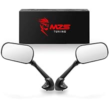 MZS Motorcycle Mirrors Racing Rear View Fairing Side Accessories Black Compatible with YZF R1 1998-2008 / YZF R6 1998-2007 / YZF R6S 2006-2008