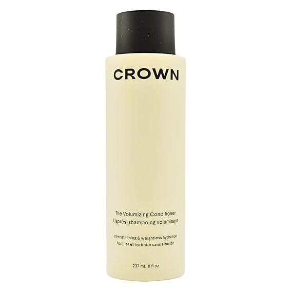 CROWN AFFAIR The Volumizing Conditioner 8oz Lightweight Gel for Oily, Flat Hair with Hyaluronic Acid, Rice Protein & Panthenol
