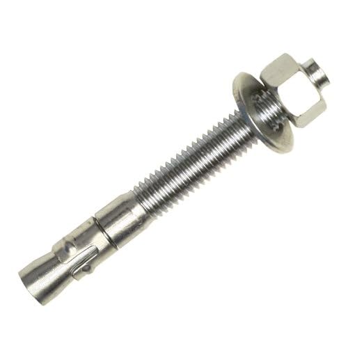 Wej-It Ankr-TITE ATS Wedge Anchor, 304 Stainless Steel, Meets QQZ-325Z Type II Class 3 and GSA FFS-325 Group II Type 4 Class 1 Specifications, 38 Diameter, 5 Length, 3-14 Threaded Length Pack Of 20