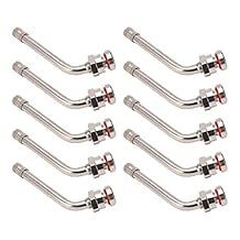 Truck Tire Valve Stems, TR545D 60 Degree Valve Stem Extension Adaptor Compatible with Alcoa 22.5in 24.5in Aluminum Wheels (Pack of 10)