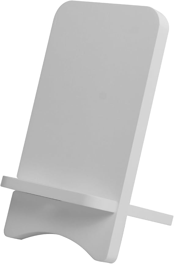 Solid Wood Simple Phone Stand, Desktop Stand,Tablets Tablet Display Stand, Compatible with All Phones (White Wood)